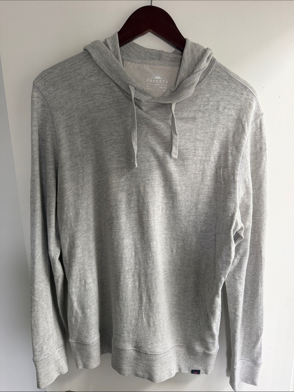 Faherty Men’s Heather Gray Pullover Hoodie